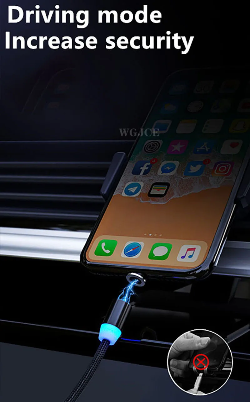 Магнитный кабель USB для быстрой зарядки кабель usb type C Магнитный кабель для зарядки данных Micro USB кабель для мобильного телефона USB шнур