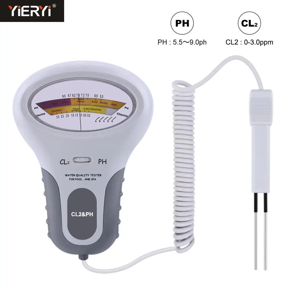 Портативный тестер CL2 & PH детектор остаточного хлора анализатор качества воды для