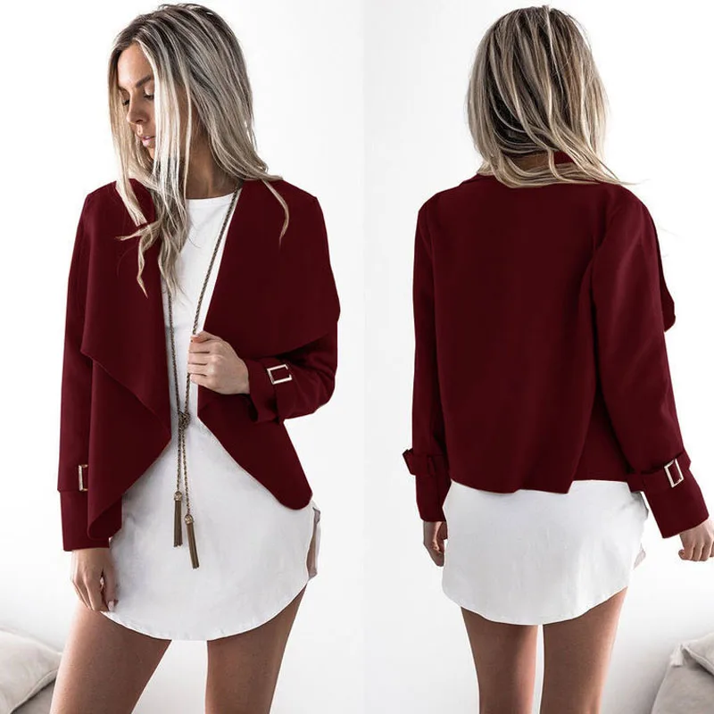 

Women's Jacket Autumn New Lrregular Solid Tweed Coat Outside Steertwear Fashion Urban Female Coat Winter