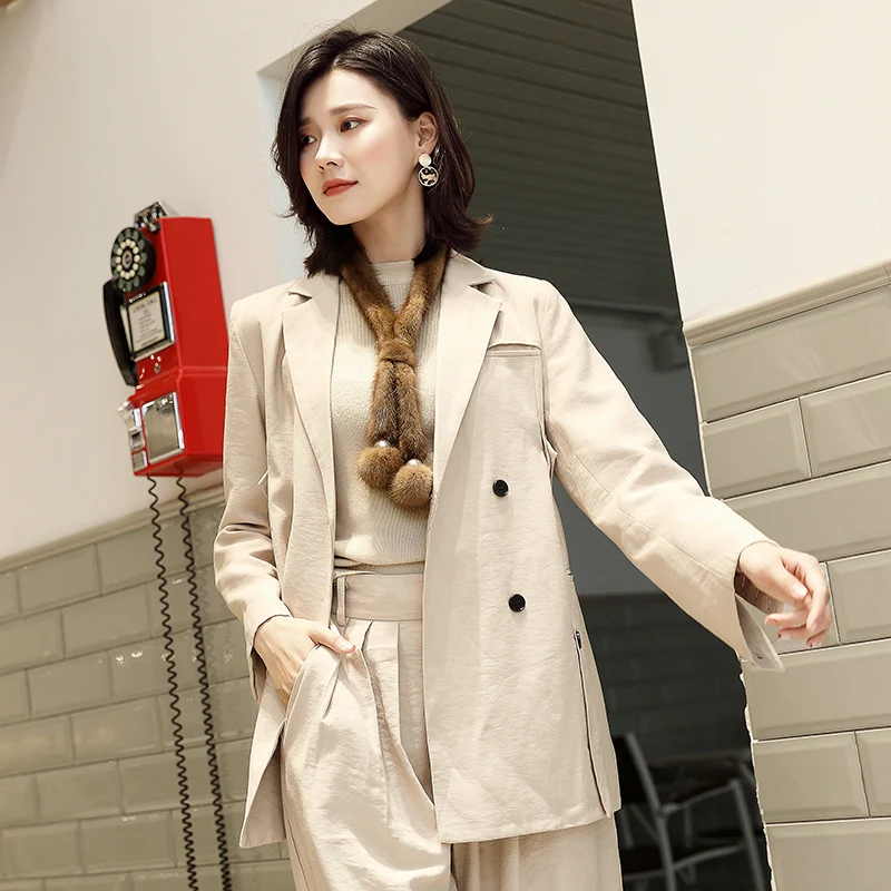 Lantafe Scarf Women Lady Tie Fur Decoration With Ball Neck Real Mink Thin Fashion Ladies |