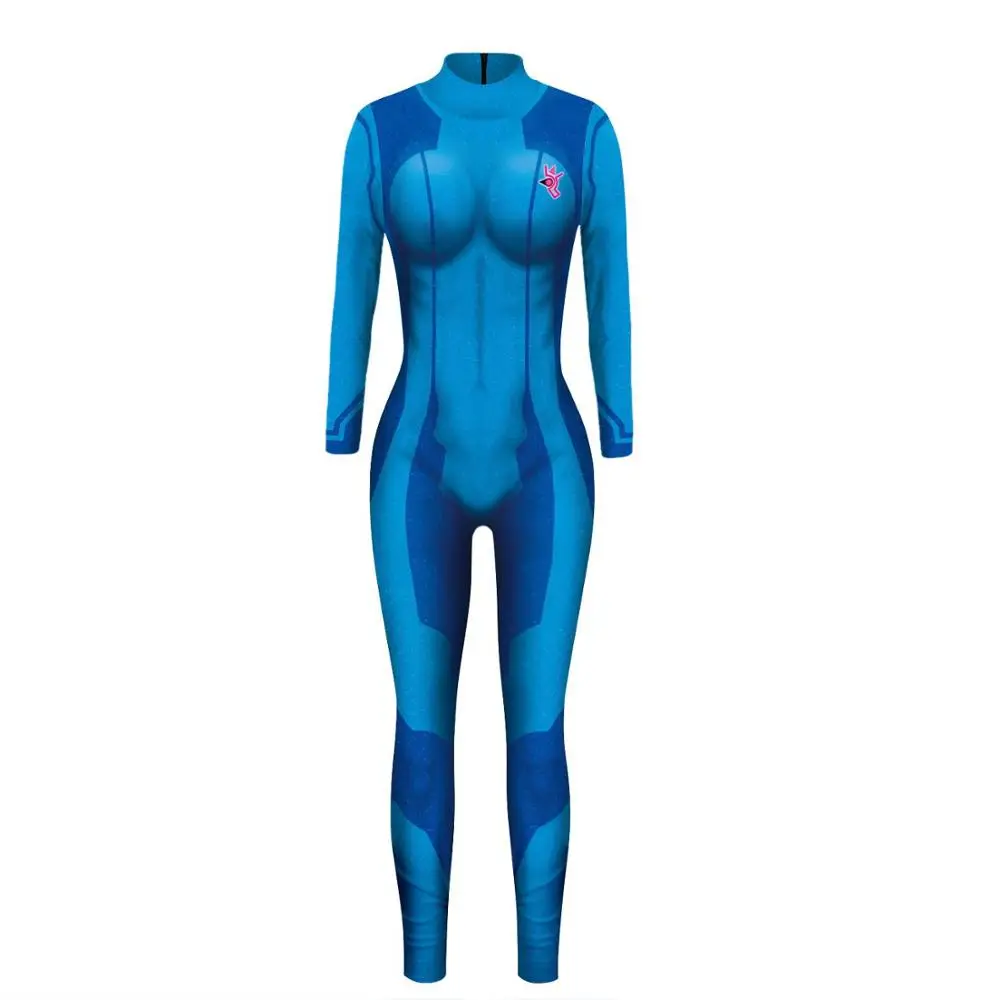 MEGATROID SAMUS черный Samus Aran Metroid Zero костюм для косплея лайкра спандекс 3D принт игра Zentai