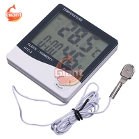 new lcd electronic digital temperature humidity meter thermometer hygrometer indoor outdoor weather station clock htc 2