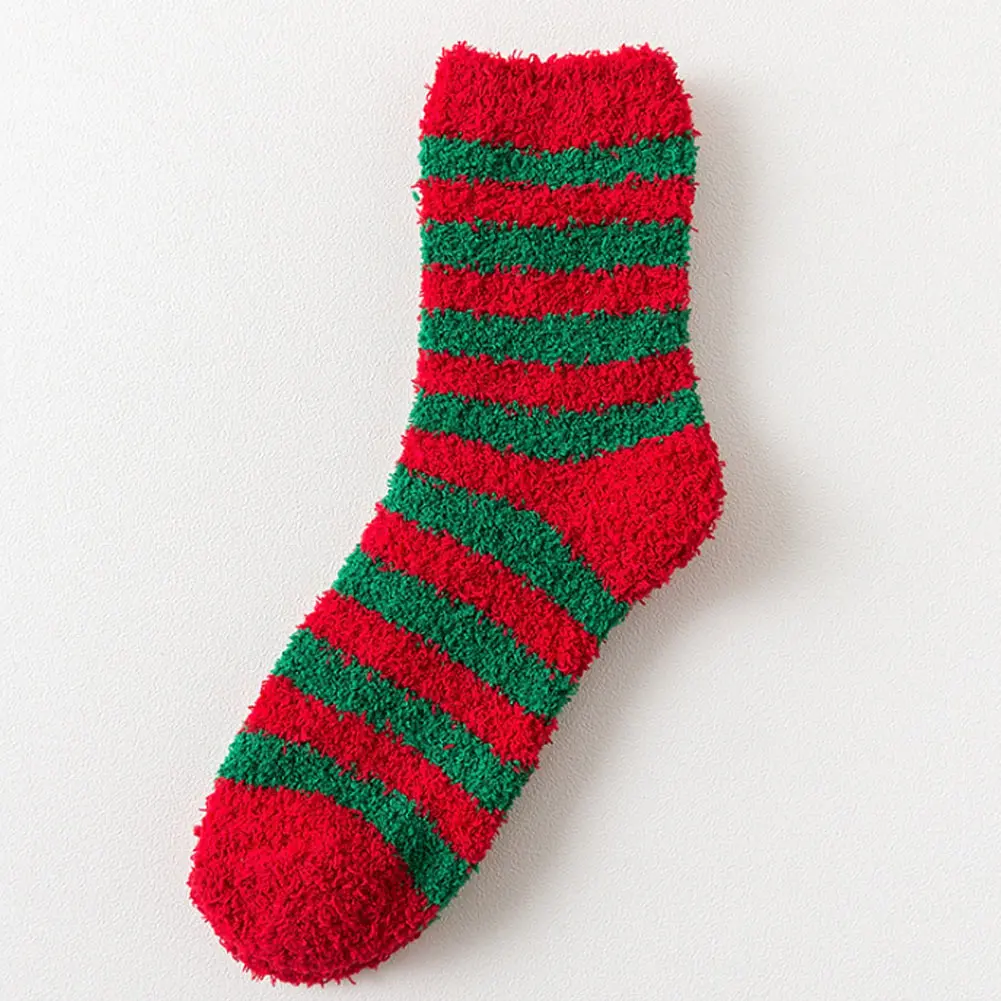 

Хорошие здоровые 6 пар утолщенные теплые рождественские носки женские Зимние флисовые Носки для домашнего сна ежедневно