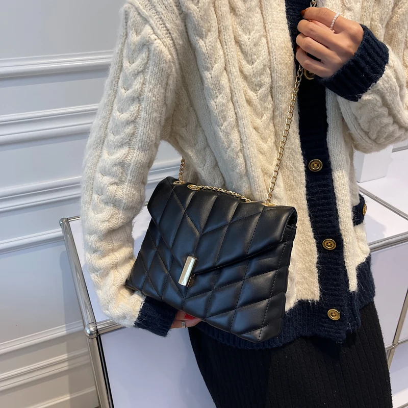 

YILIAN Linge embroidery line single shoulder bag for women 2021 new fashion, versatile trend, western style and diagonal span