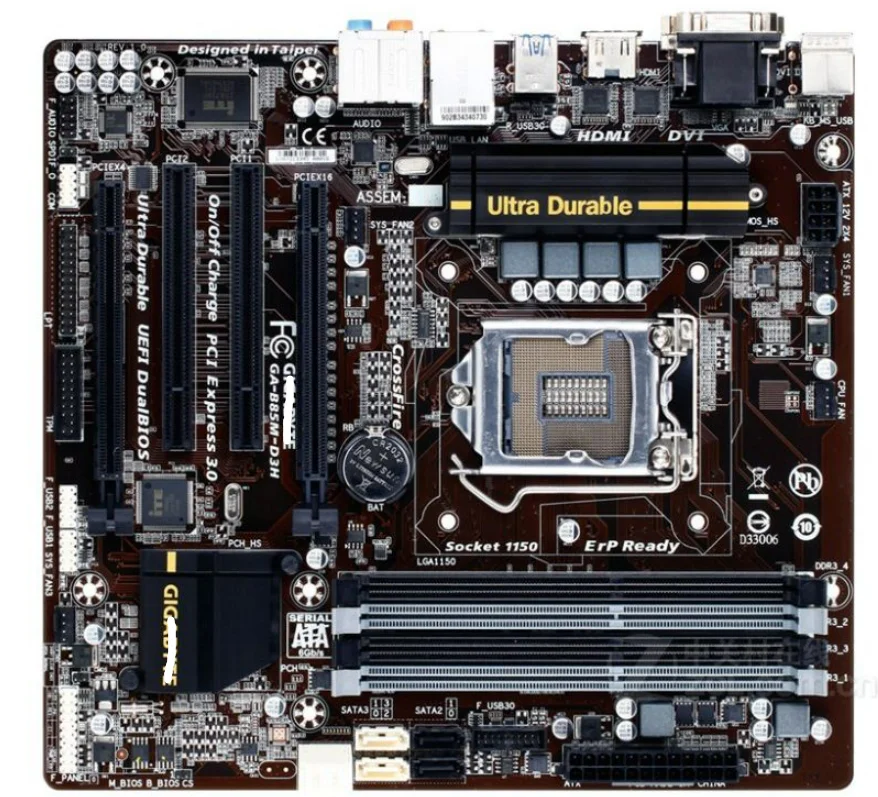 

Оригинальная материнская плата Giga B85M-D3H DDR3 LGA 1150 USB2.0 USB3.0 VGA DVI HDMI-совместимая десктопная материнская плата 32 Гб