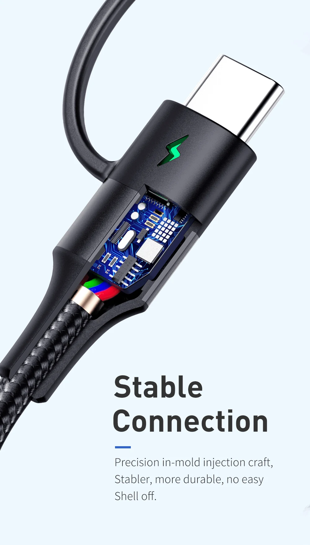 Mcdodo 60 Вт usb type C кабель для USB-C PD Быстрая зарядка для IPhone Xs Max XR X IPad Pro Macbook huawei samsung 2 в 1 шнур зарядного устройства