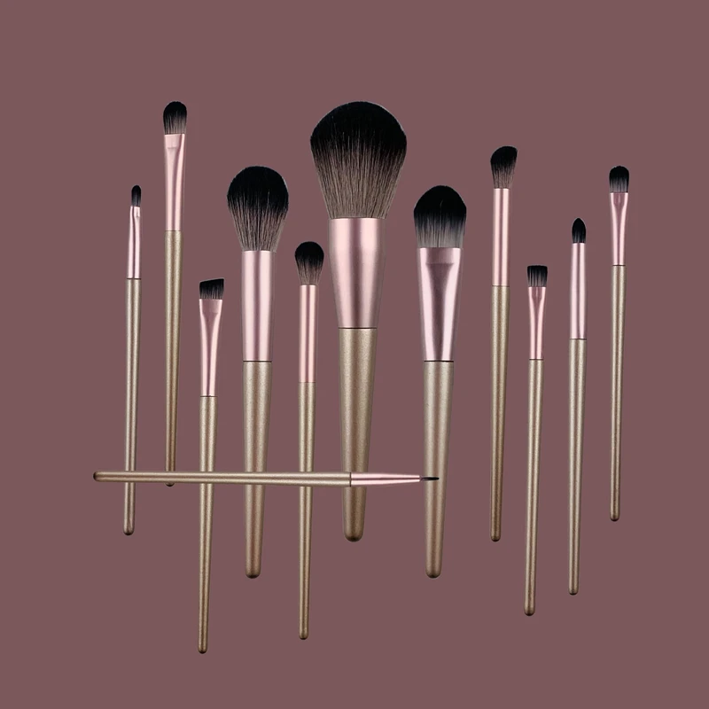 

12Pcs/Set Makeup Brushes Set for Cosmetic Foundation Powder Blush Eyeshadow Kabuki Blending Make Up Brush Beauty Tool