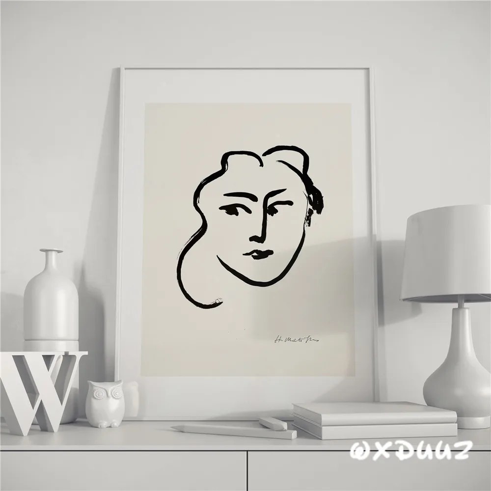 Скандинавский стиль современный дизайн искусство выражение лица абстрактная