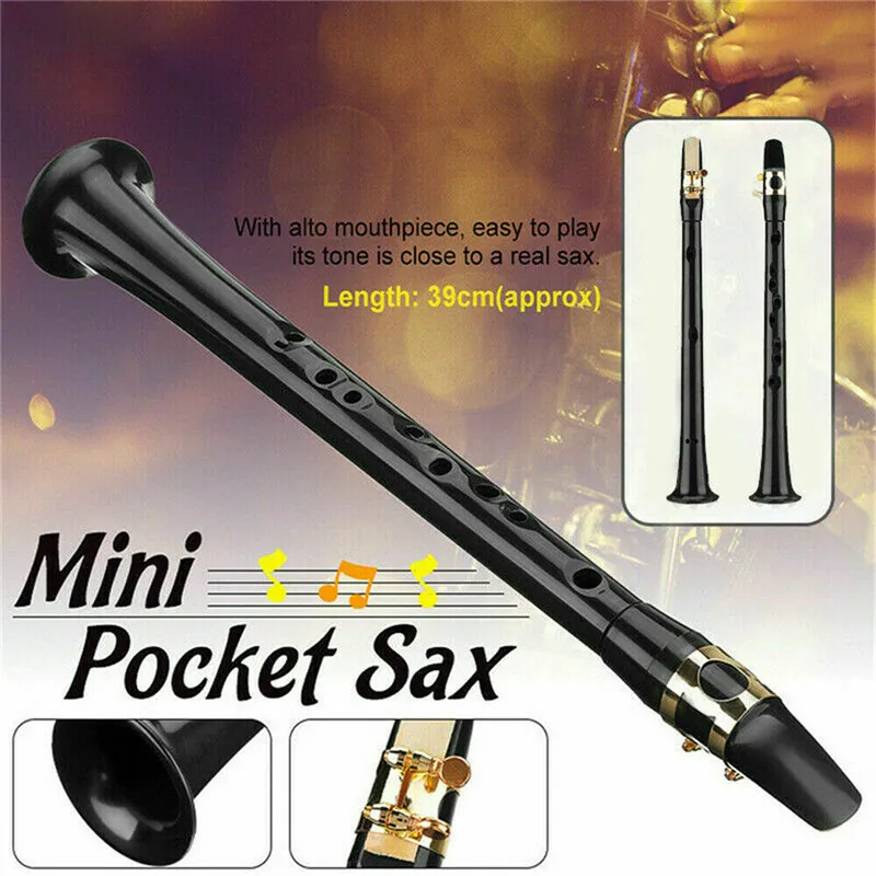 11 отверстий 1 шт. ABS Мини Sax Карманный саксофон простой Ключ C музыкальный