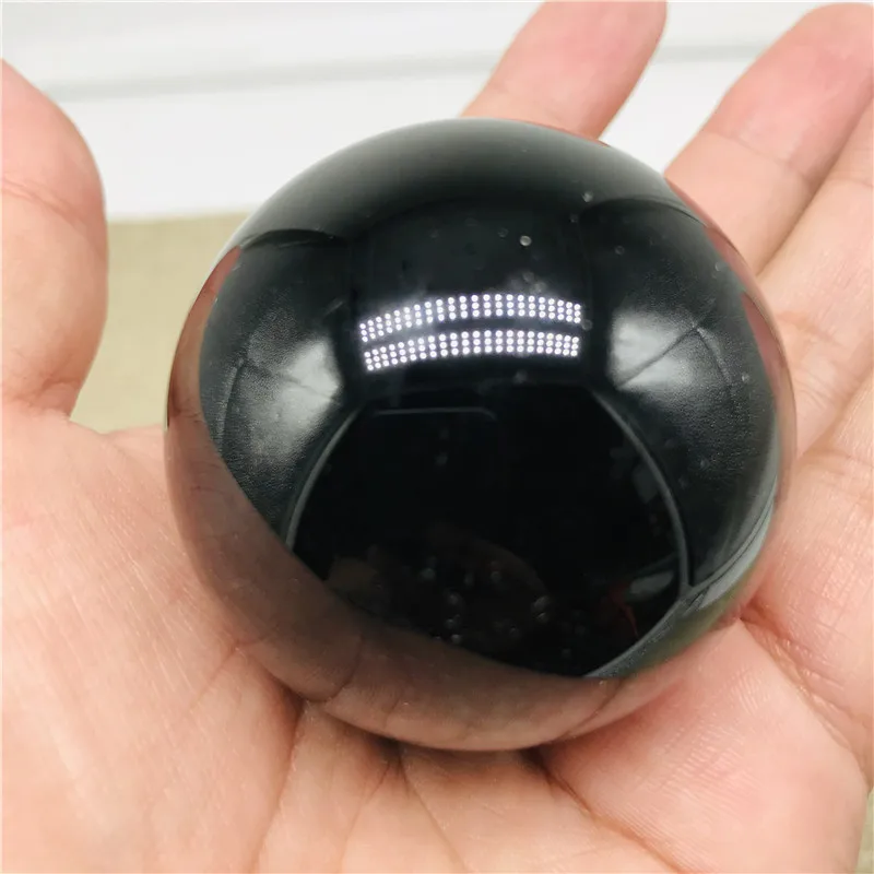 40 мм натуральный черный обсидиановый шар хрустальный Целебный Камень + подставка