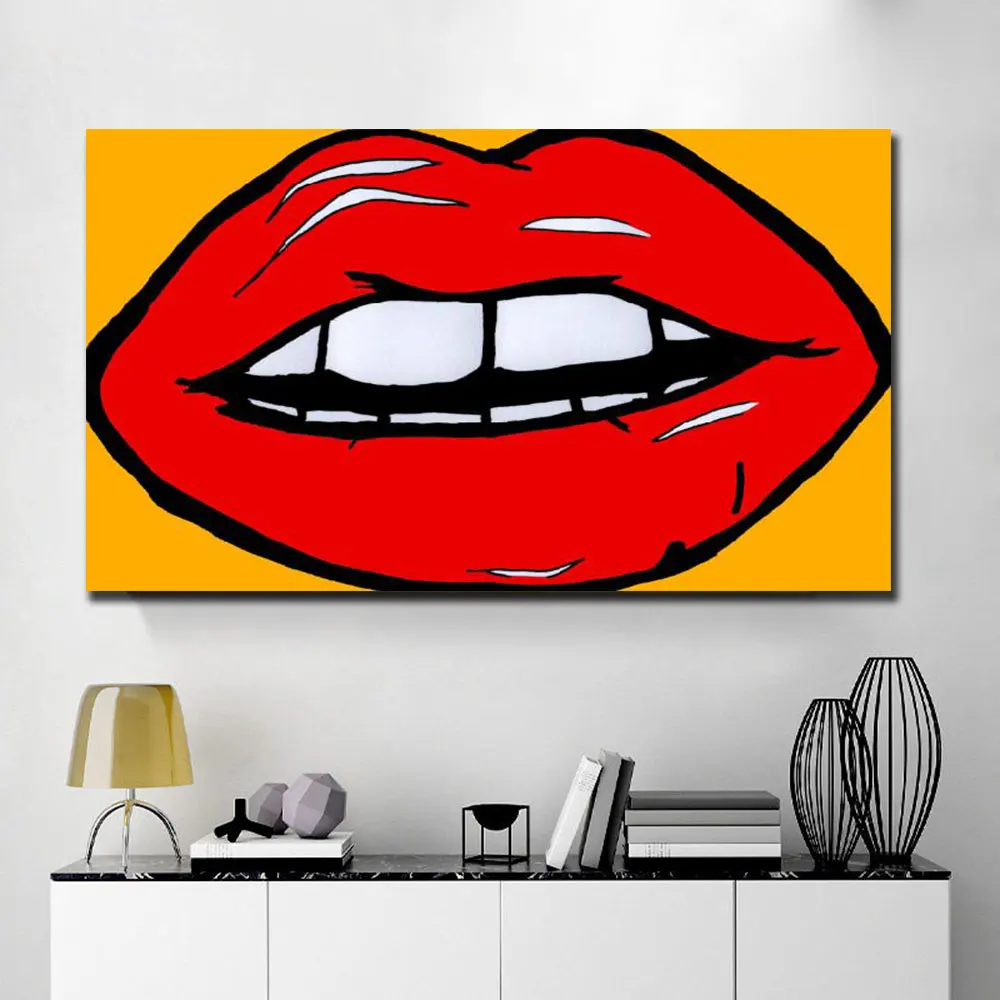 

Graffiti Art Sexy Lips Pop Art Prints Poster Canvas Painting Wall Picture Street Art for Nordic Room Cuadros Home Decoration