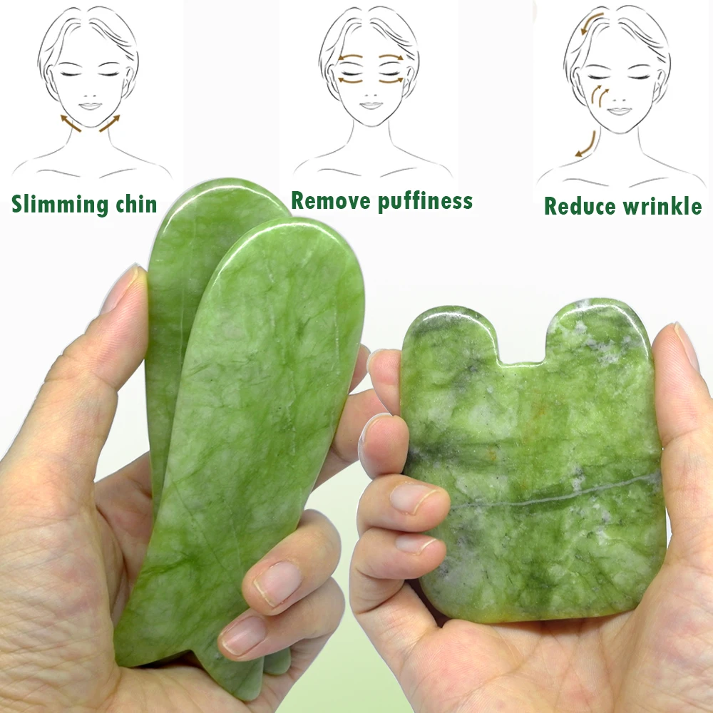 5 шт Gua Sha соскабливающий Массаж Уход за кожей лица нефритовый массаж спины и расслабление лица ноги похудение тонкий скребок для иглоукалывания V line
