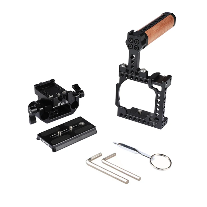 CAMVATE Камера полный клетка с Manfrotto QR Пластина & 15 мм Railblock Верхняя ручка для A6000 A6300