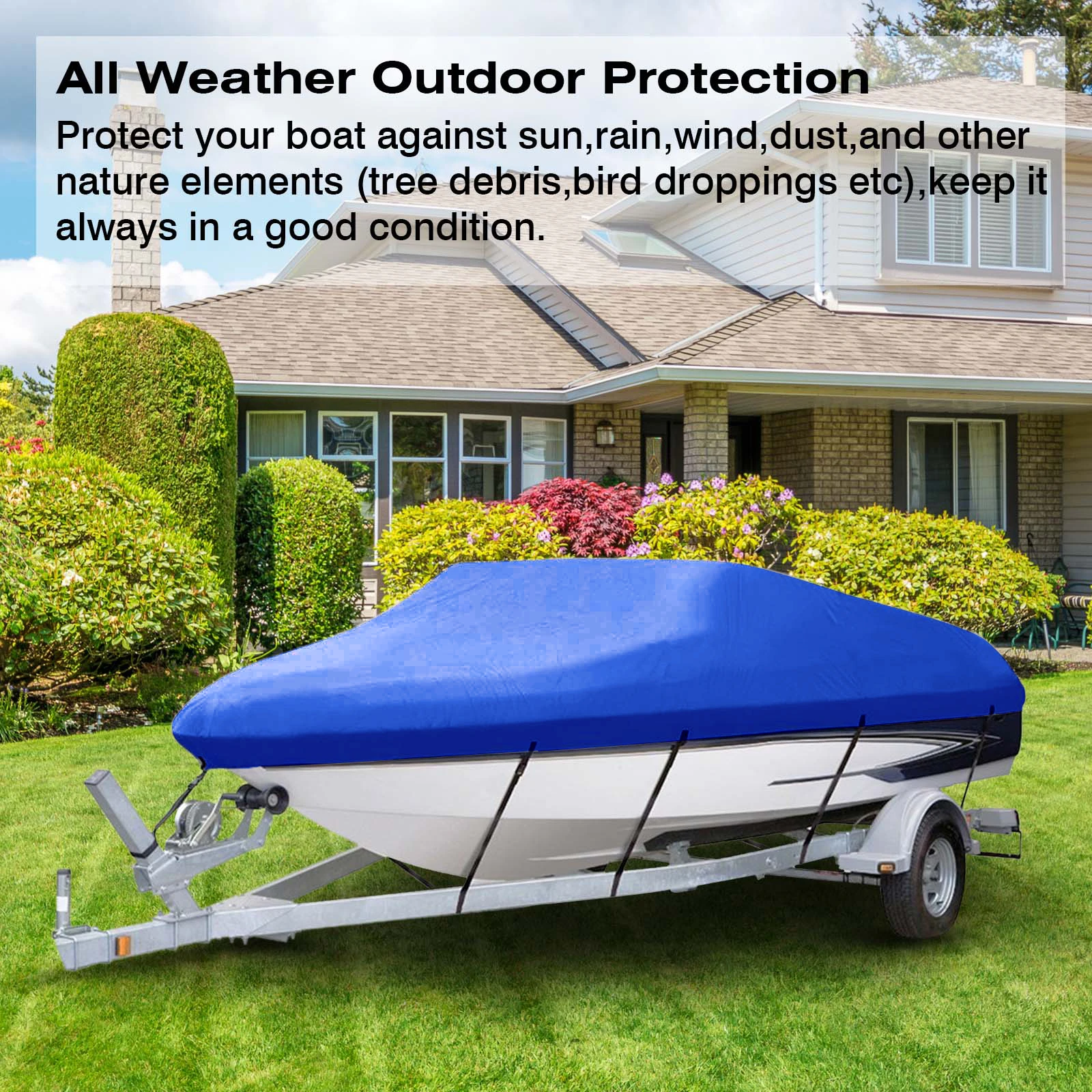 11-22ft Trailerable 210D Чехлы для лодок водонепроницаемый серый Солнцезащитный УФ-протектор сверхмощный катер для катания на лодке покрытие для рыбалки лыжный D45
