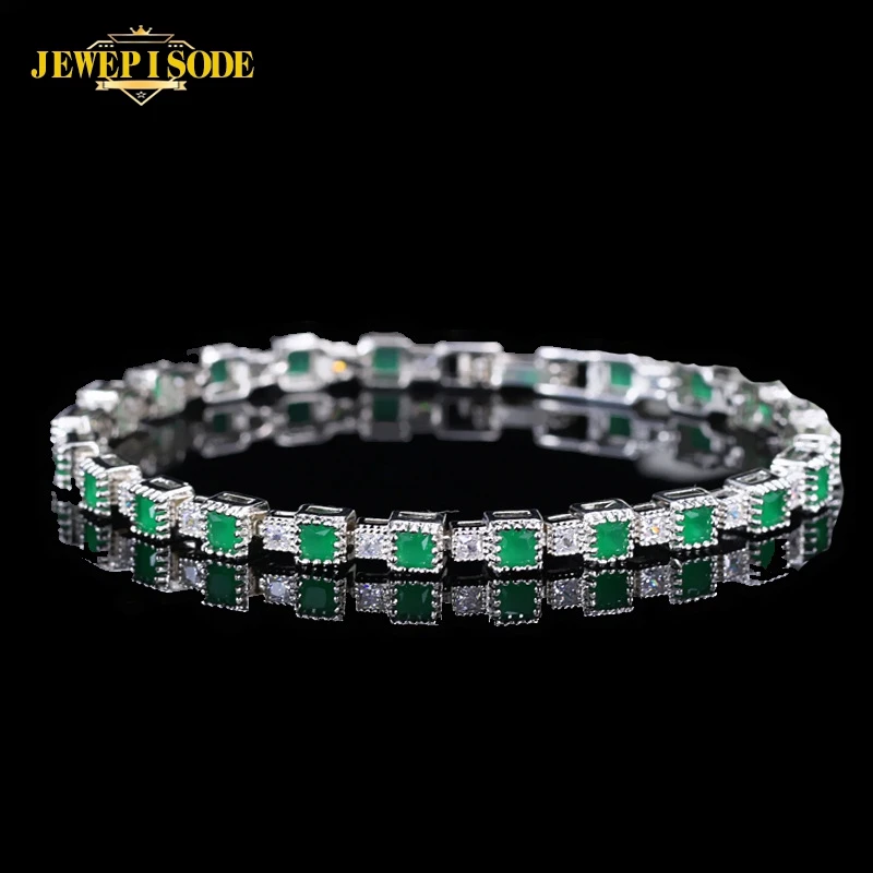 Новинка Классические шармы jeweэпизод Изумрудный топаз серебро 925 ювелирные