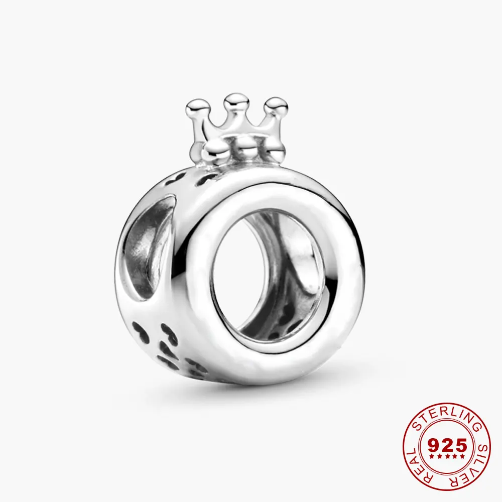 

authentic 925 Sterling Silver Logo & Crown O Charm fit for Original Silver Snake Bracelet or Necklace Signature Series Jewelry