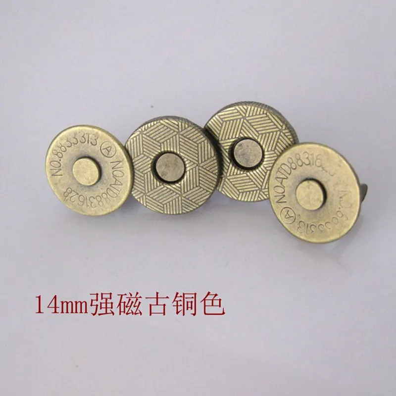 50 компл./Лот черный и бронзовый тонкий мощный магнитный застежка для сумочки