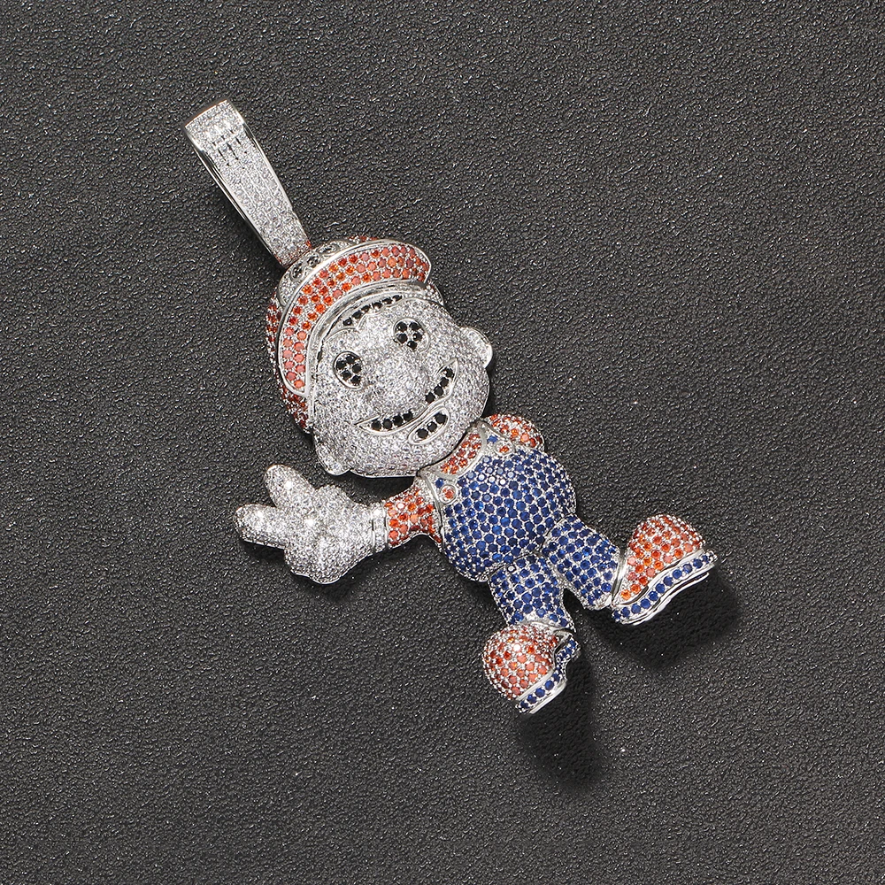 Большой Размеры высокого качества латунь камни CZ подвеска в стиле хип-хоп