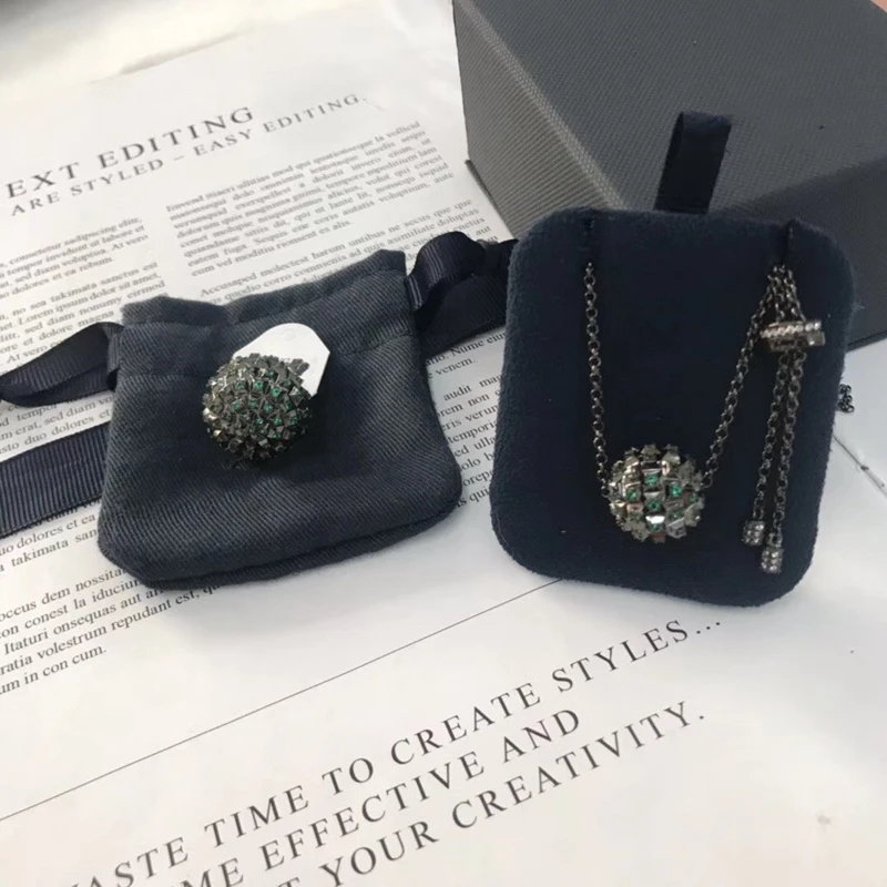 Цельные серьги-гвоздики с черным пистолетом и лазерной заклепкой 925 шипов