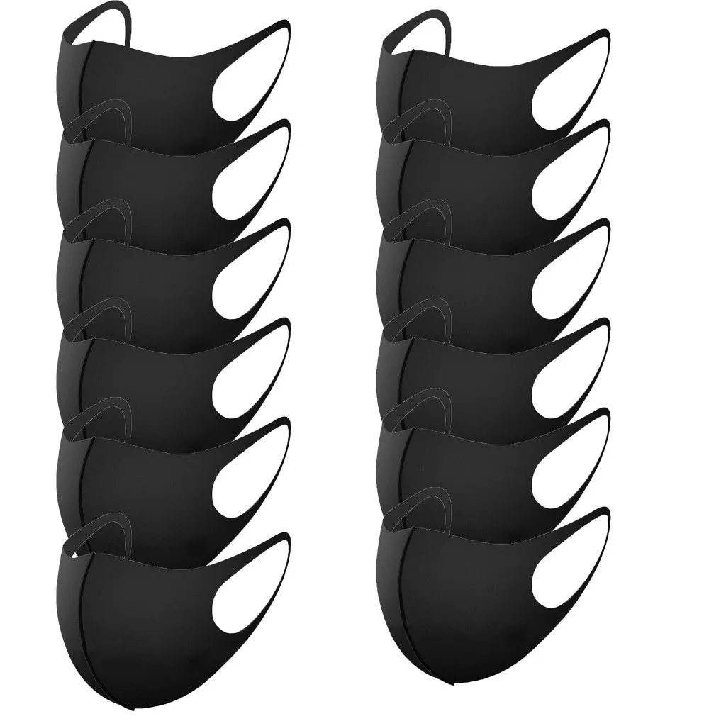 Маска многоразовая черная для взрослых модная бандана-шарф косплея на Хэллоуин