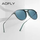 Мужские Солнцезащитные очки-авиаторы AOFLY, черные солнцезащитные очки-авиаторы в ацетатной оправе, с градиентными линзами, для вождения, UV400, лето 2019