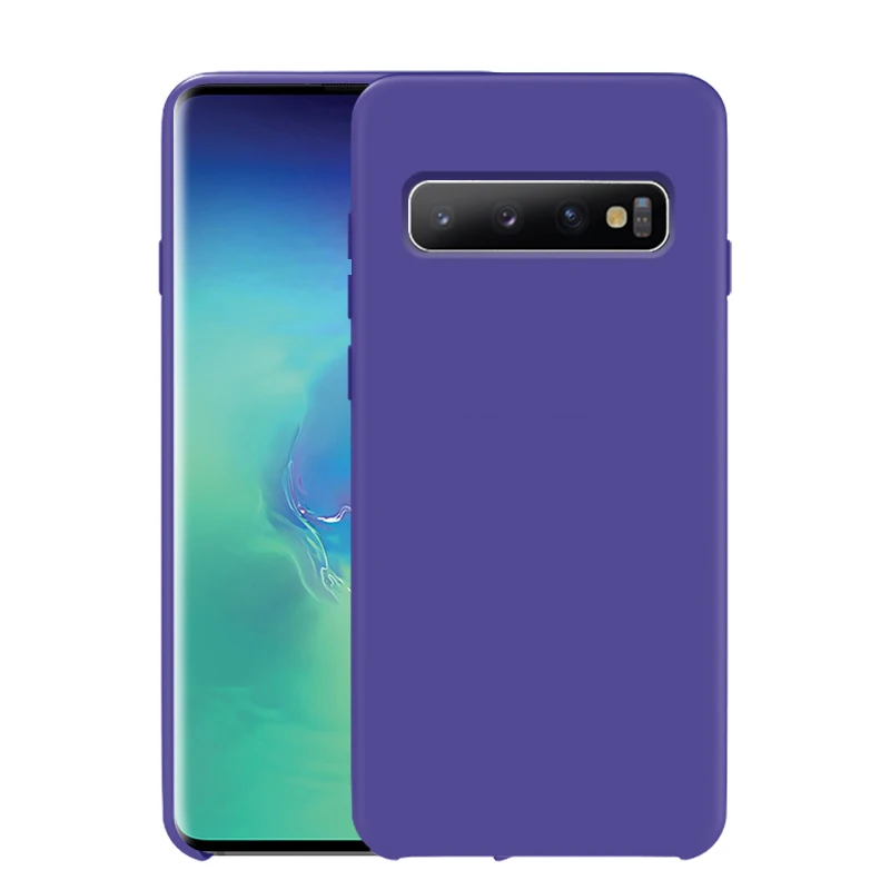 Purple Чехол для samsung S10, высококачественный мягкий силиконовый защитный чехол для samsung Galaxy S8, S9, S10 Plus, S10e, Note 8, 9, 10, силиконовый чехол - Цвет: Purple