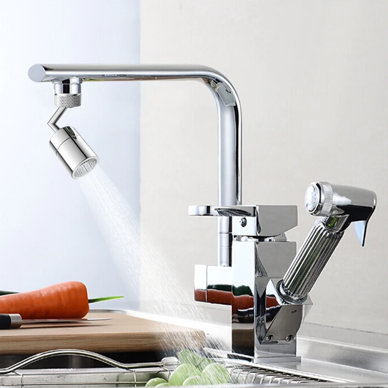 

Universal Faucet Aerator Kitchen Tap Spray Head Anti Splash Swivel Tap Extender Movable Brass Kitchen