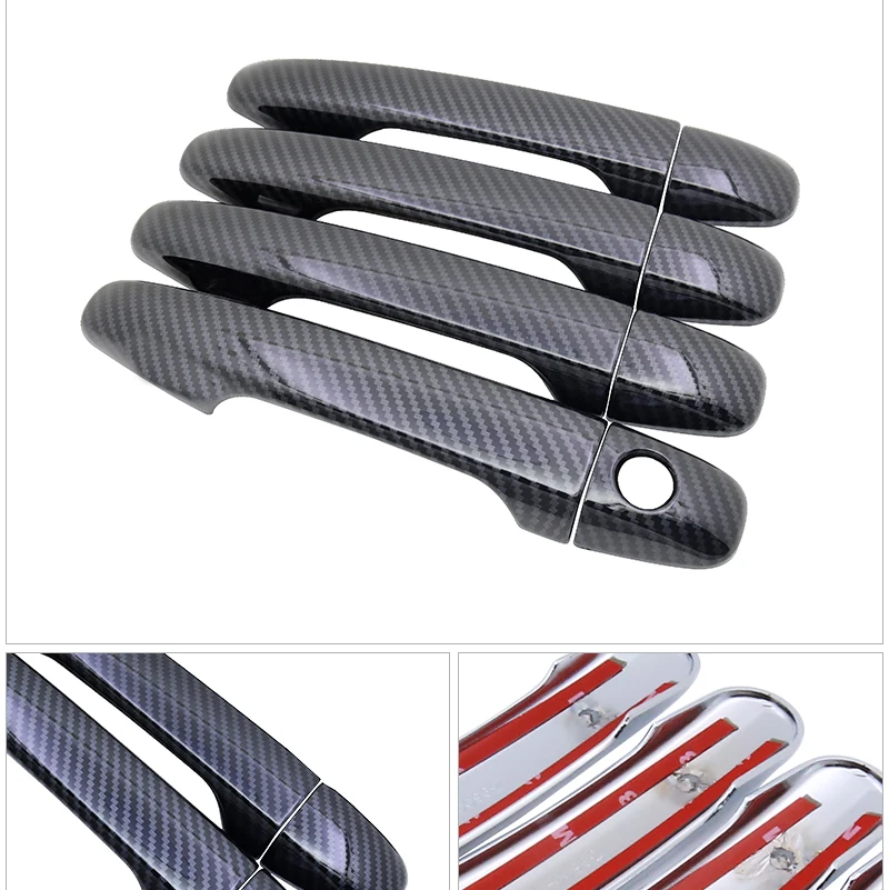 Черная крышка ручки двери из углеродного волокна для Toyota Avalon XX40 40 2013 ~ 2018