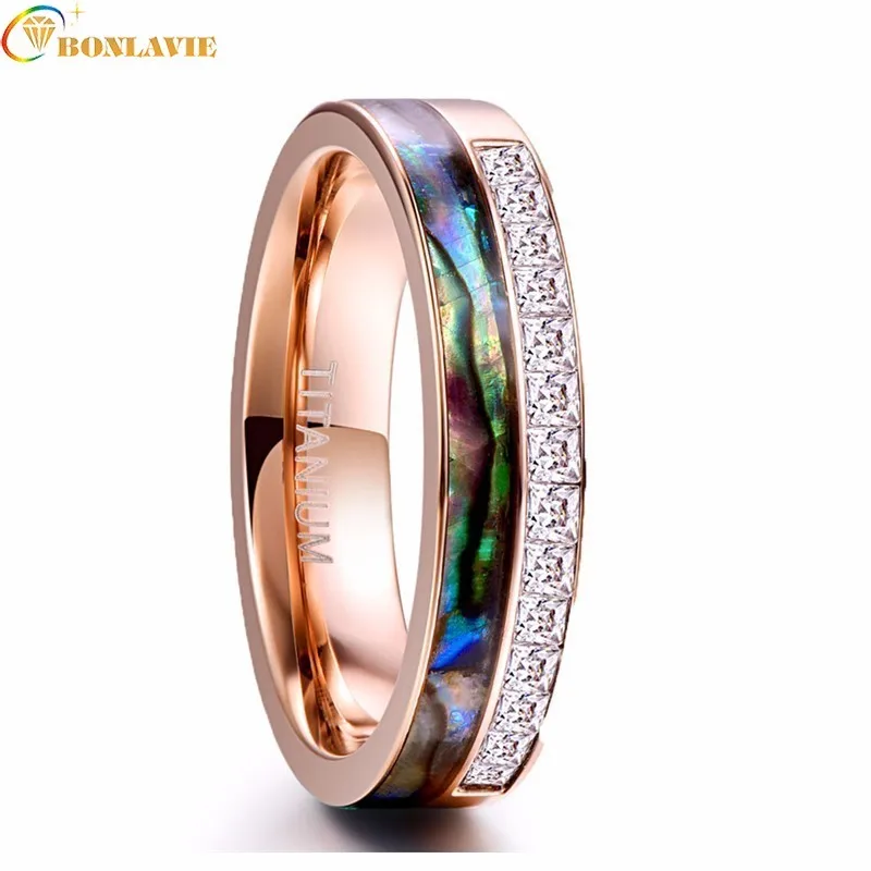 Роскошный 6 мм полированный Цветной корпус унисекс стальное кольцо из