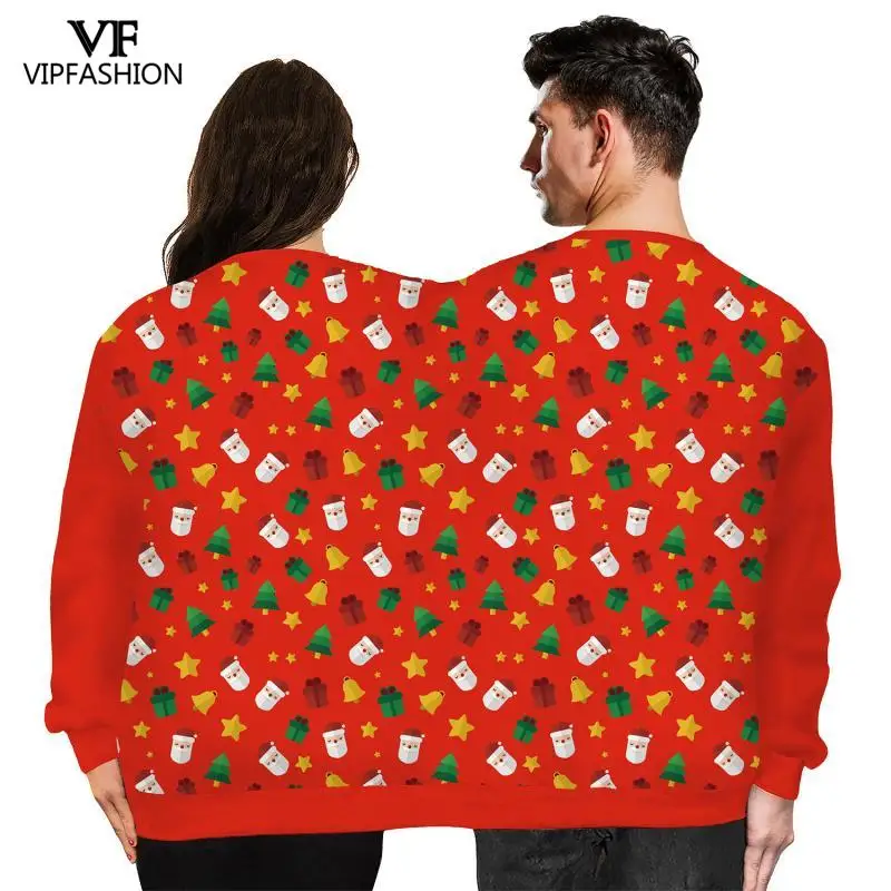 Модная зимняя уличная одежда для пар свитшот Забавный пуловер унисекс двух