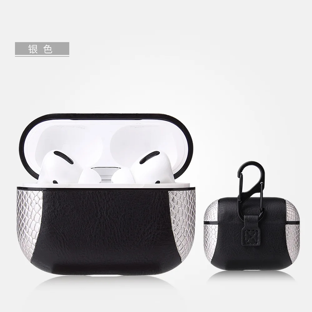 19 Для Airpods pro Bluetooth беспроводная гарнитура бизнес из искусственной кожи коробка для наушников AirPods 3 Зарядный чехол корпус чехол для гарнитуры чехол - Цвет: 19
