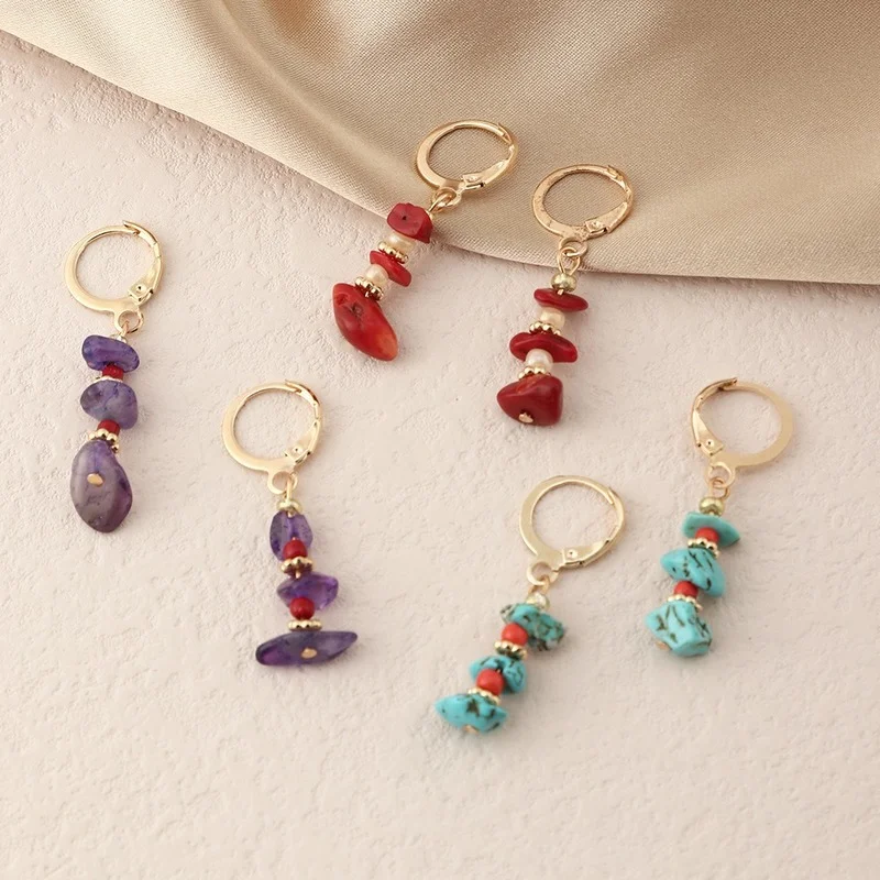 

Серьги-подвески Асимметричные из металлического бисера и сплава