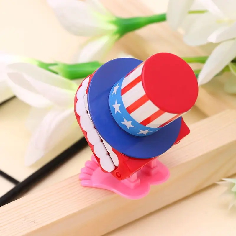 

Clockwork Jumping Top Hat Denture Educational Toys Dentist Desk Decor Prank Game Y4UD