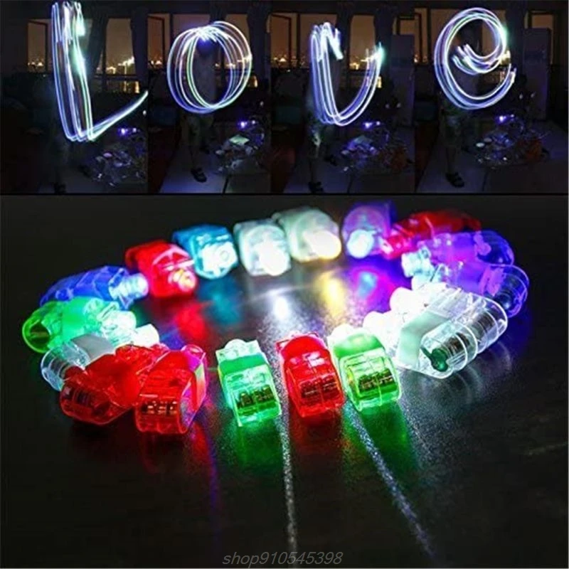 

LED Finger Lights 100 Pack Finger Ring Glow Sticks for Kids Adults Bright Party Favors Party Supplies Holiday F22 21 Dropship