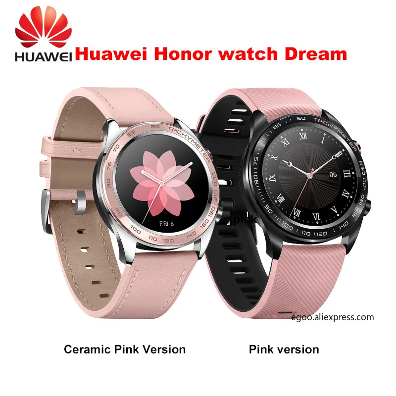 Huawei honor watch dream smartwatch 1.2 inch AMOLED touchscreen heartrate monitoring BT4.2 BLE GPS 5ATM waterproof