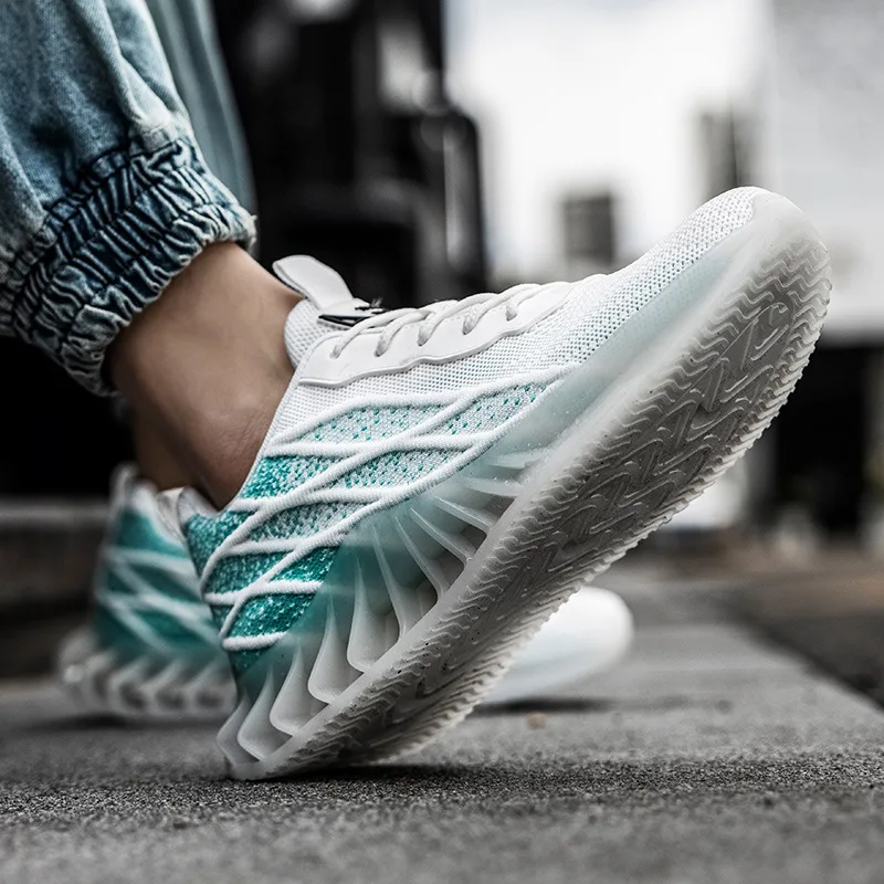 Мужская спортивная обувь новая дышащая сетка легкие амортизирующие кроссовки