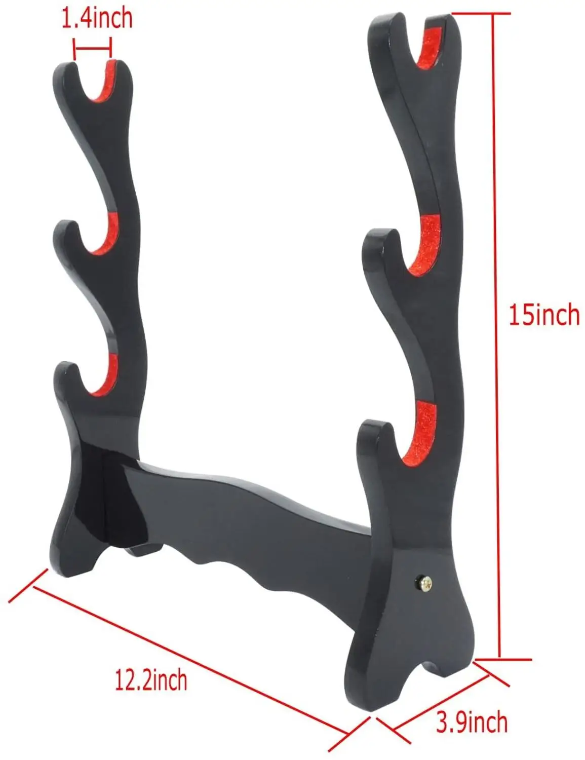Подставка для меча черная лаковая отделка держатель самурая подставка