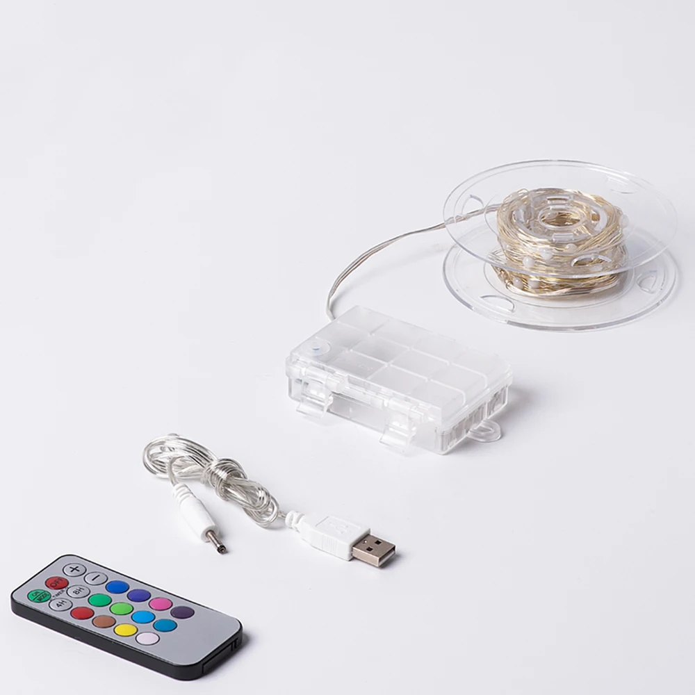 

RGB Christmas Fairy Lights USB Remote Control Light Waterproof Garland String Lights For Outdoor Decoration Holiday Lighting