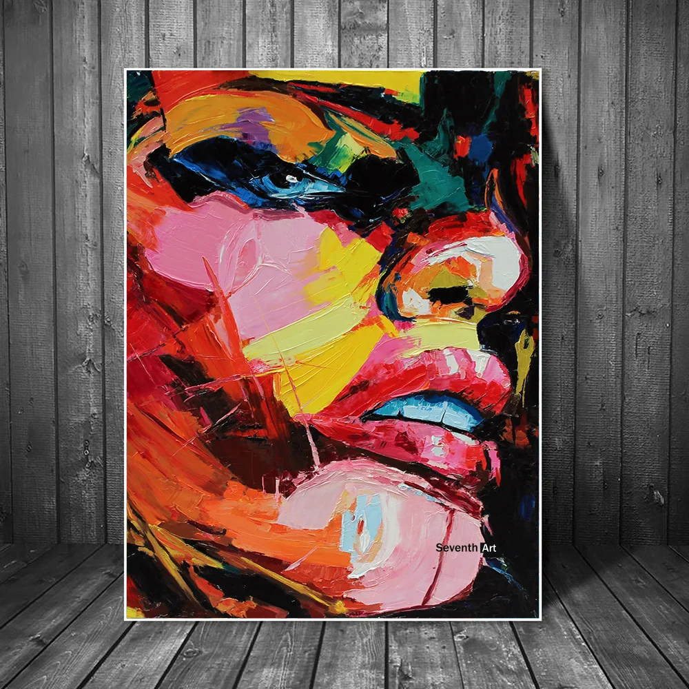 

Colorful Abstract Girl Face Canvas Painting Modern Watercolor Graffiti Art Posters and Prints Wall Pictures Home Decor Cuadros