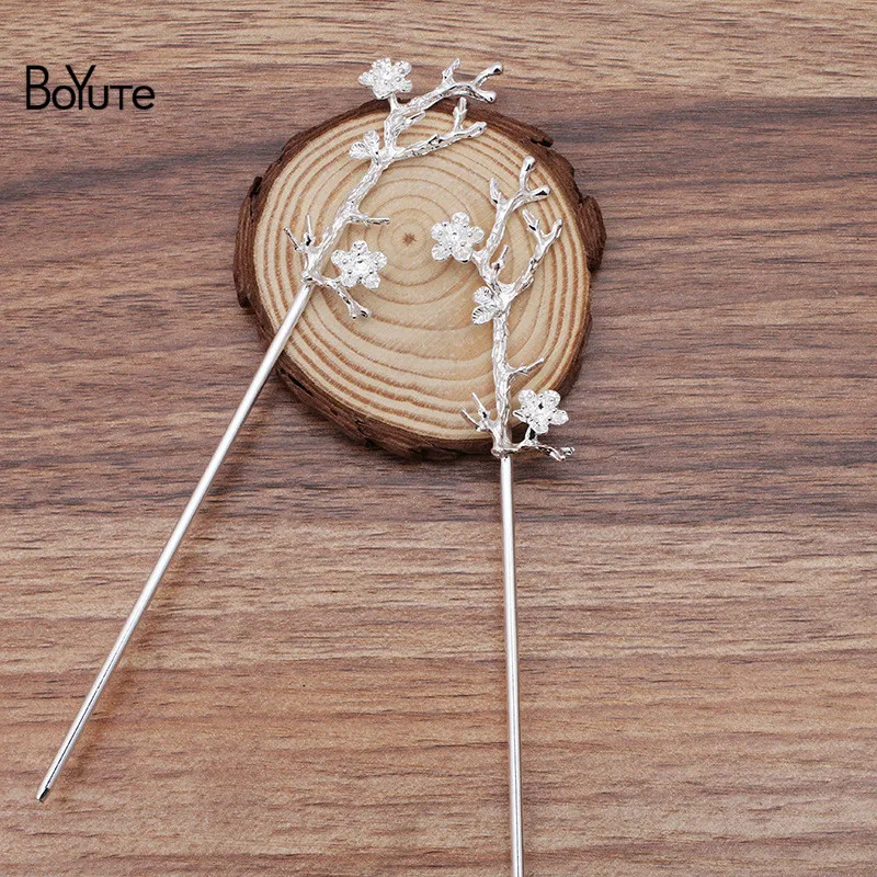 

BoYuTe (5 Pieces/Lot) 24*60MM Flower Branch Hair Stick Vintage Hair Accessories Diy Hand Made Jewelry Materials