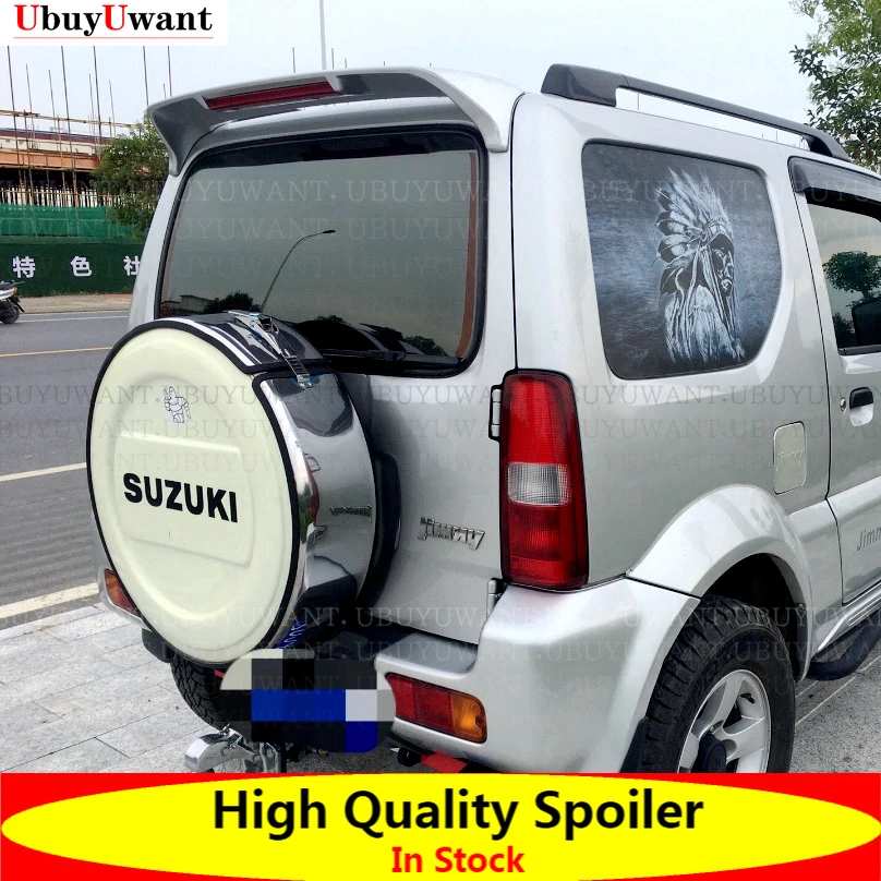 

Автомобильный спойлер из АБС-материала для CarSuzuki JIMNY 2007-2016, задний спойлер грунтового цвета с подсветильник кой