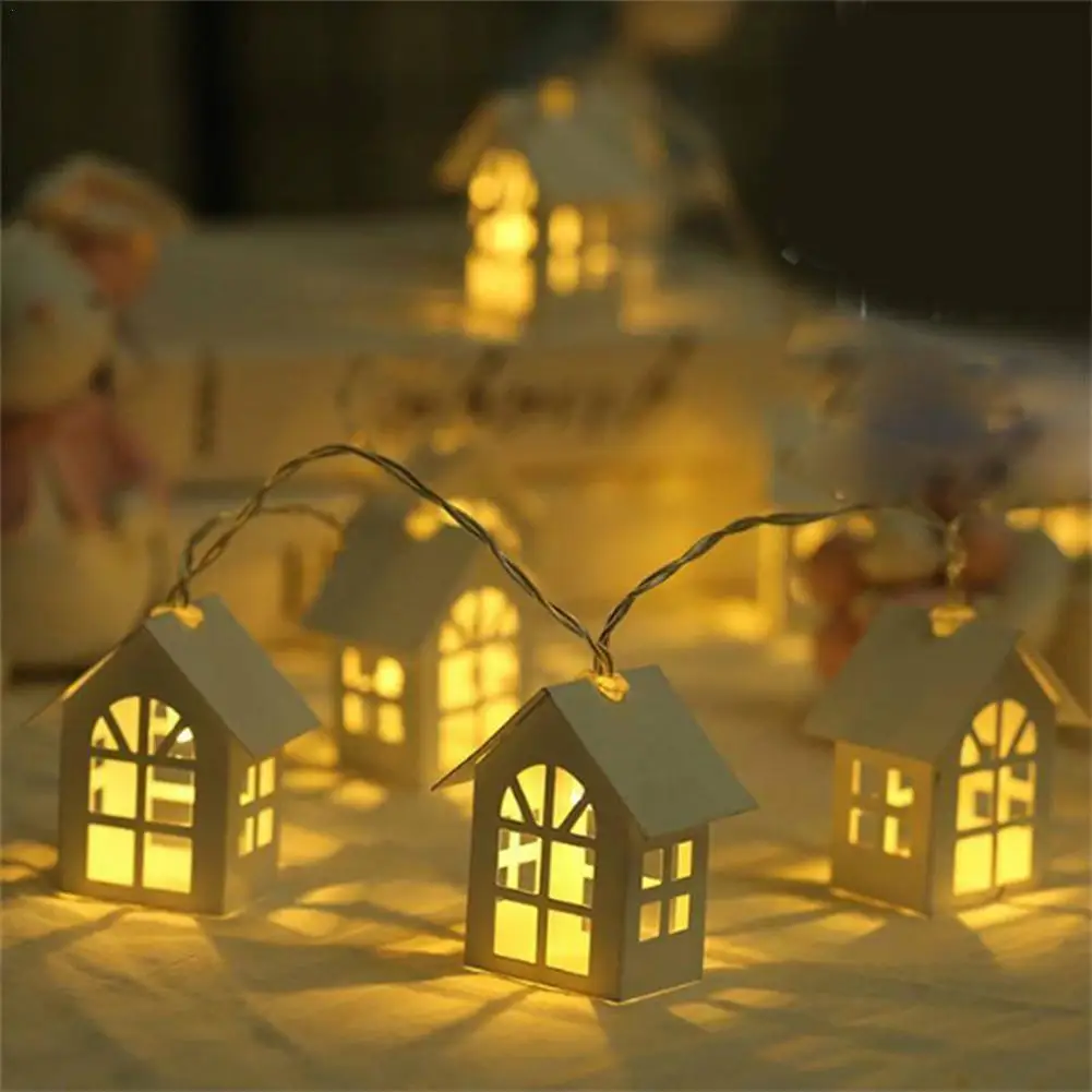 

1.5m 10 LED Christmas Tree White House Style Fairy Light Wedding Decor Garland Diy New Year Home Led String Decorations Gift New