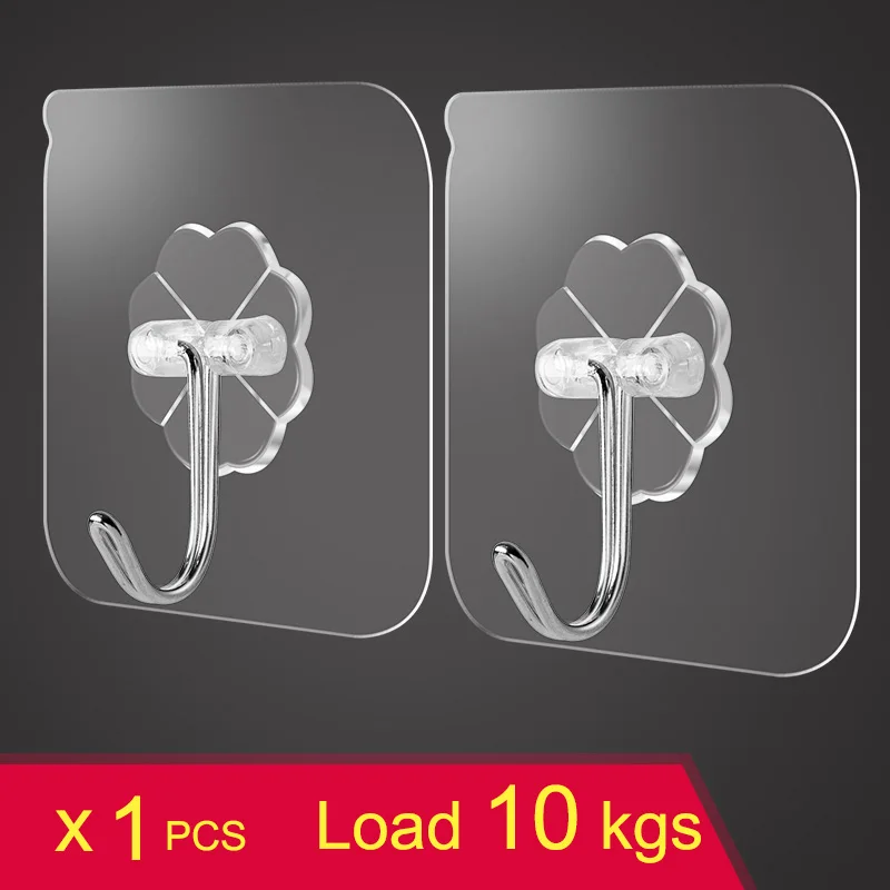 

10PCS Transparent Strong Suction Hooks For Home Kitchen And Bathroom Cup Sucker Hanger Key Holder Storage Hangers