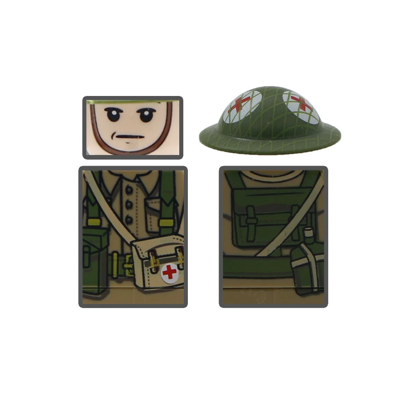 Набор блоков для сборки военного медика солдата Вторая мировая война набор