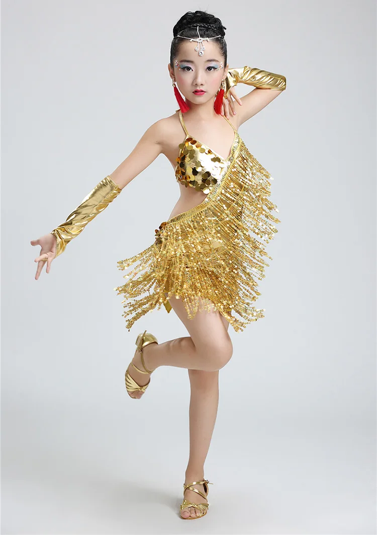 Детское профессиональное платье для латиноамериканских танцев девочек детские