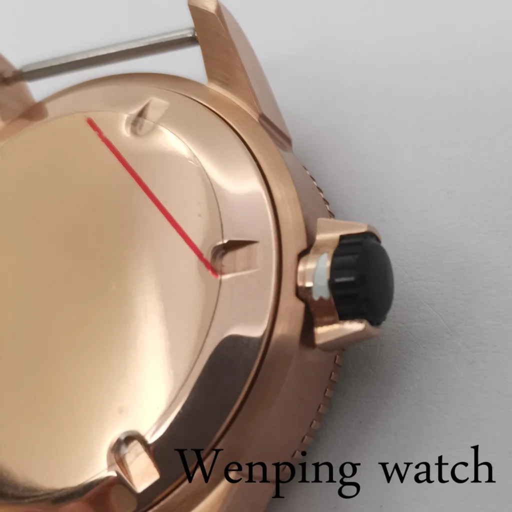 Новинка 43 мм серебристый/черный/розовое золото чехол для часов аксессуары ETA 2836