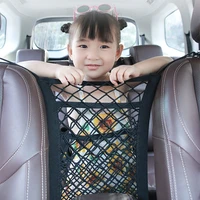 car interior trunk seat back elastic mesh net car styling storage bag pocket cage velcro grid pocket holder car accessories trun