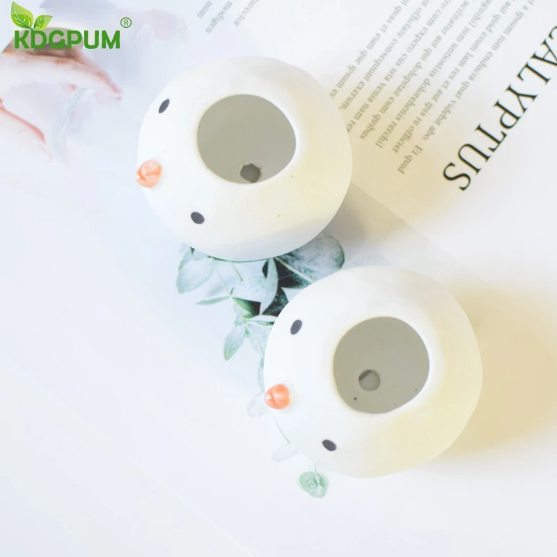 Керамический цветочный горшок мини-Цыпленок с животным большим пальцем