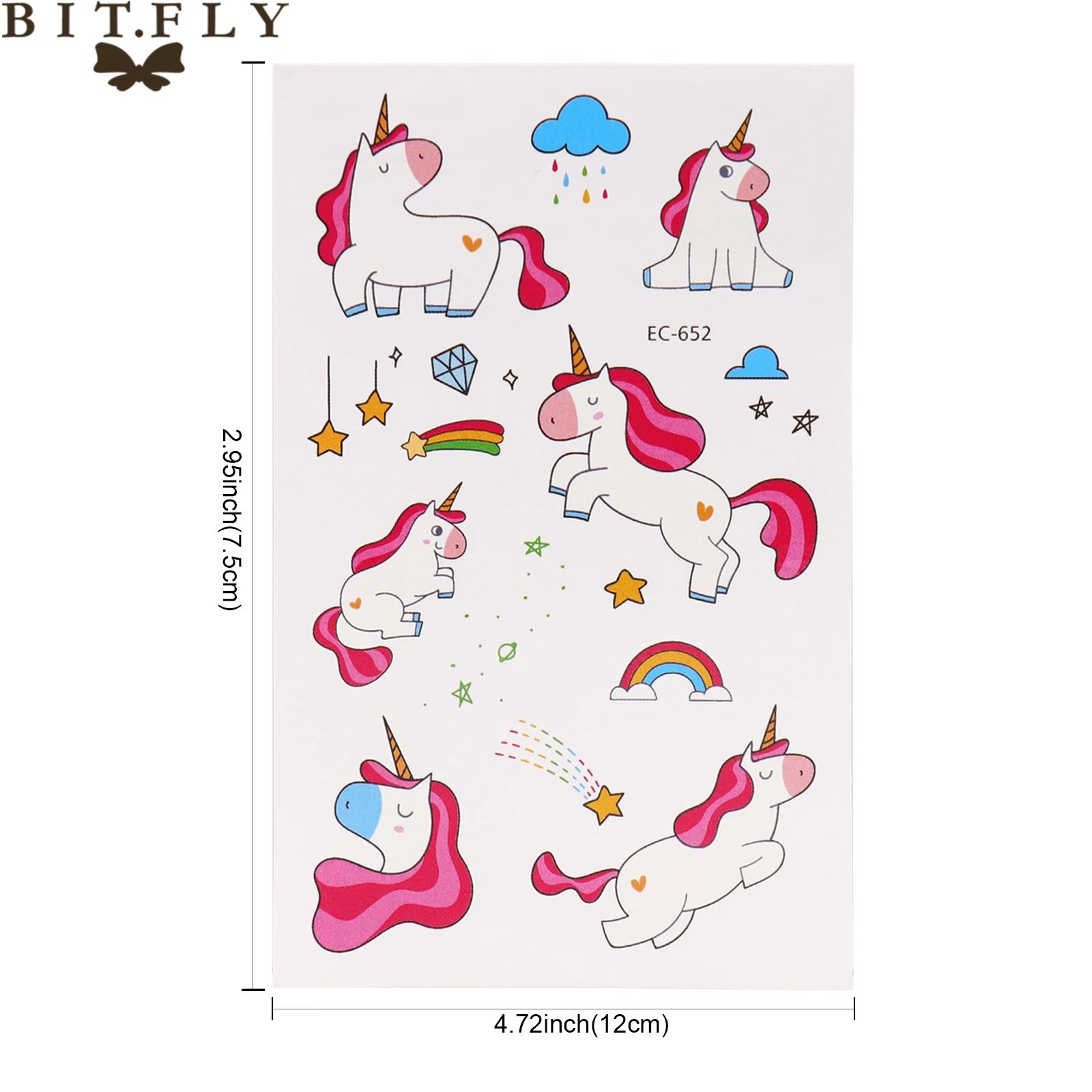 

7.5x12cm Bridesmaid team Unicorn Temporary tattoo Bachelorette party decoration body sticker wedding Temporary tattoo sticker