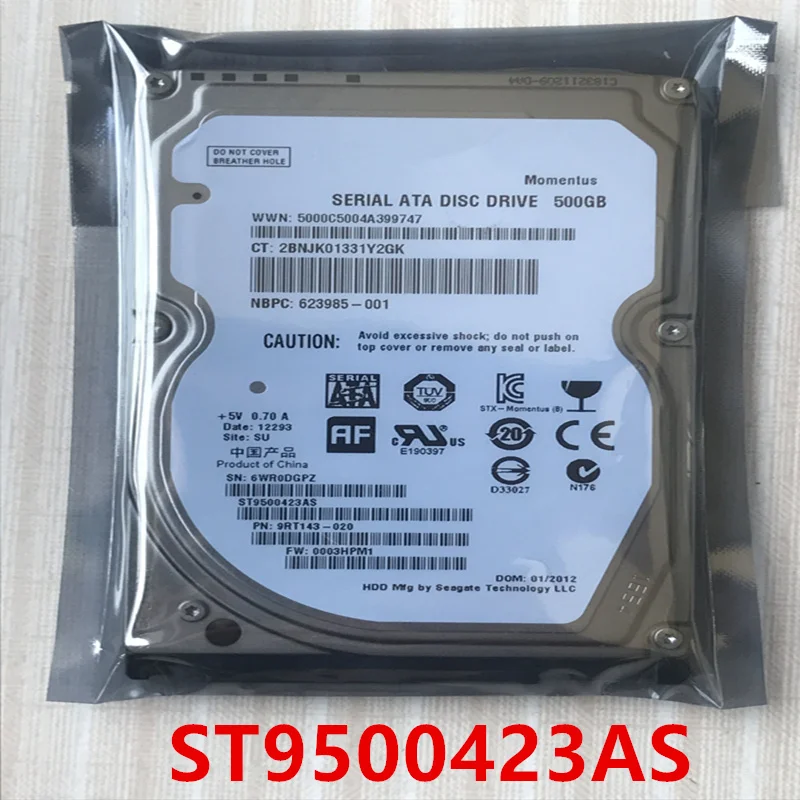   HDD  Seagate 500GB 2, 5  16MB SATA 7200RPM   HDD  ST9500423AS